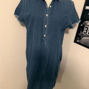 J. McLaughlin Blue Denim dress large